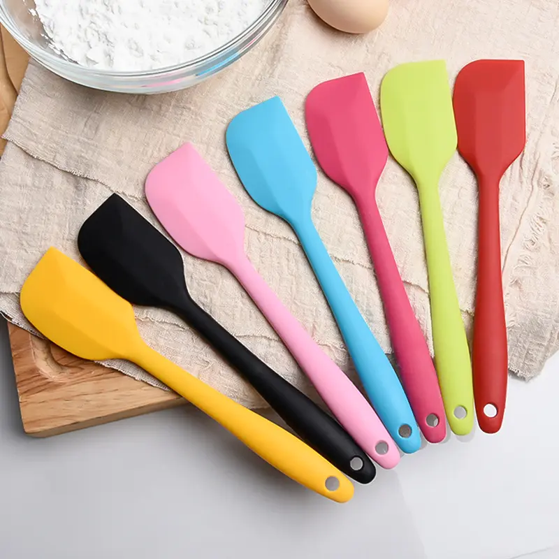 Small Silicone Spatula with Flexible Tip - Flat Butter Spreader, Icing Tool for Baking and Cake Frosting (Bag Charm Accessory)