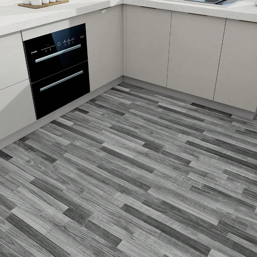 40*100cm Thickened 0.25mm Grey Durable PVC Material Bathroom Toilet Waterproof Floor Sticker - Self-adhesive Non-slip Bathroom Floor Tile Renovation Kitchen Floor Decal, Non Slip Flooring, Anti Slip Flooring, Water Resistant Floors, Easy to Install