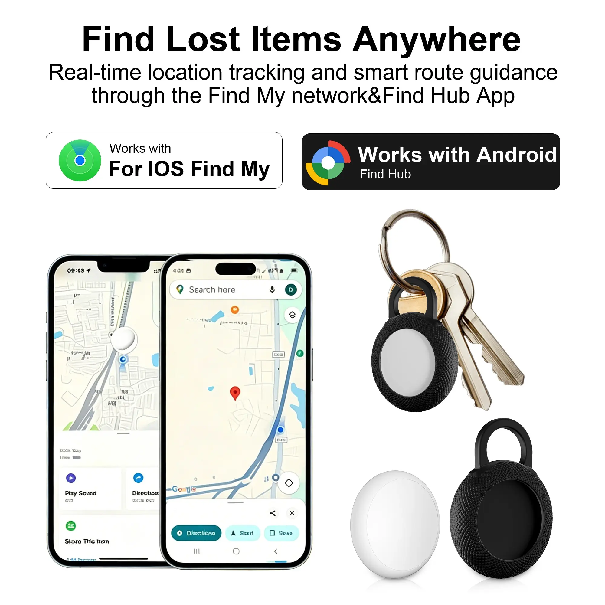 1PC Dual System Apple Android Tracker, Smart Tracking, No Monthly Fee, Replaceable Battery, Waterproof Ip67, Magnetic Case, for Car, Bike, Motorcycle, Backpack, Luggage, GPS Trackers