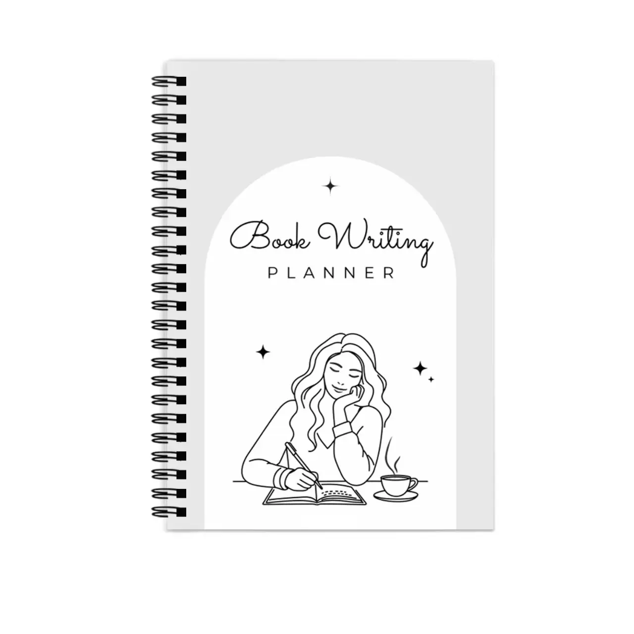Book Writing Planner Spiral Notebook, Professional Tool for Authors, Story Outline, Character Development, Chapter Structure, Gift for Writers