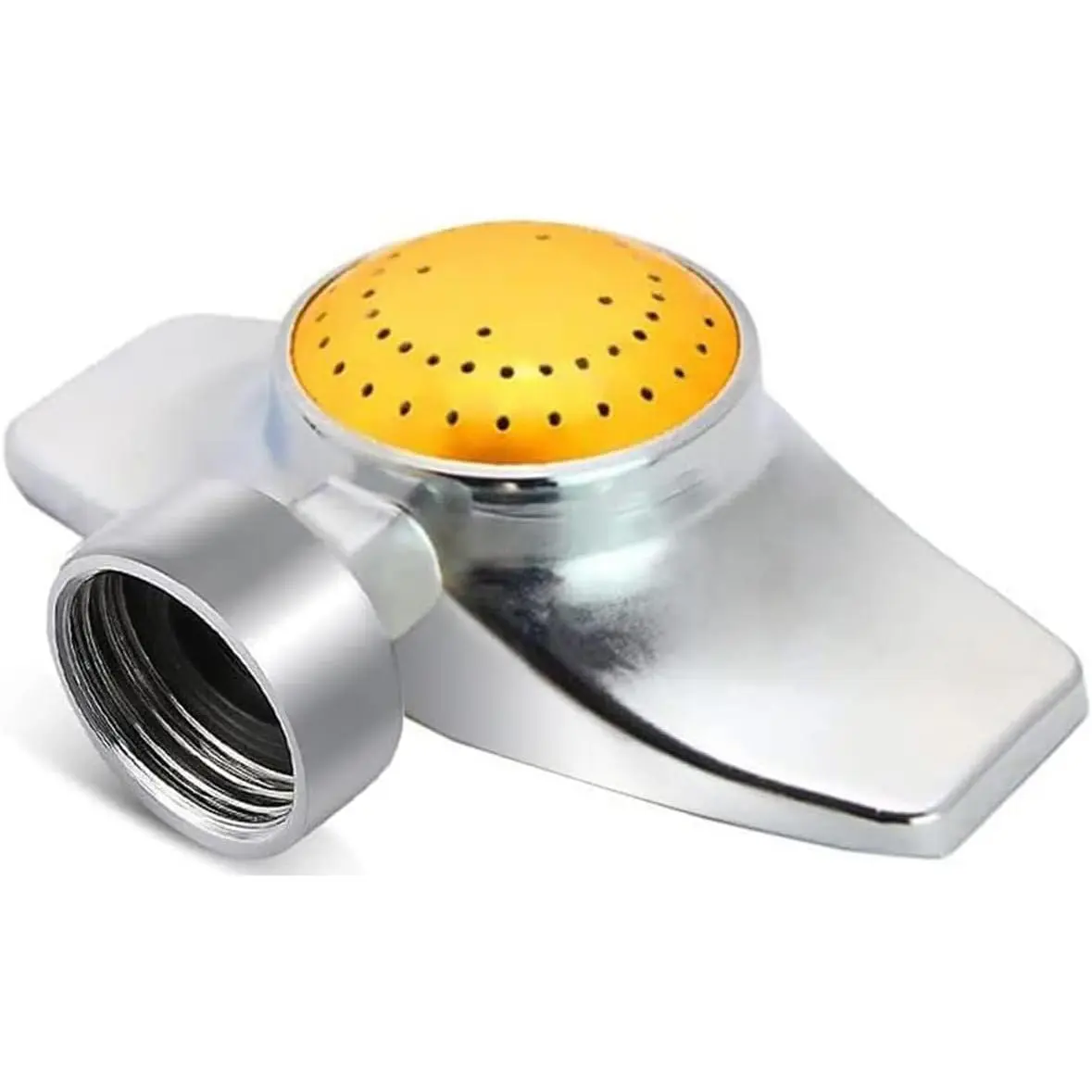 360  Metal Spot Sprinkler,Small Sprinkler Garden for Small Areas Lawn Sprinklers for Yard Circle  with Gentle Water Flow Garden Watering (1, Yellow)