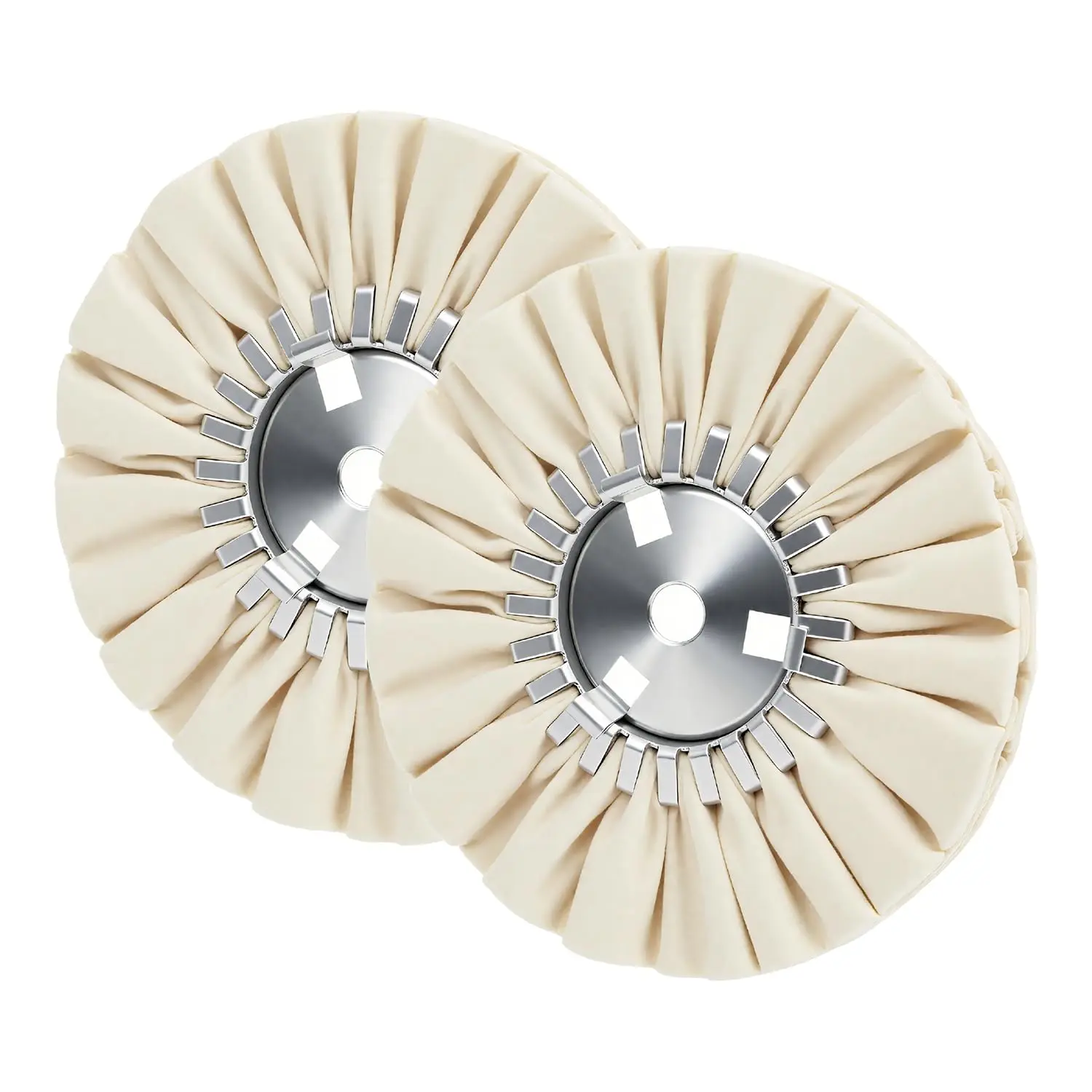 2 PCS 8" White Airway Buffing Wheels, 5/8" Arbor, 16-Ply Fine Polishing Wheels for Angle Grinders, Final Polishing for Aluminum, Micro-Haze Removal, High-Gloss Mirror Finish diy summervibes rock slab