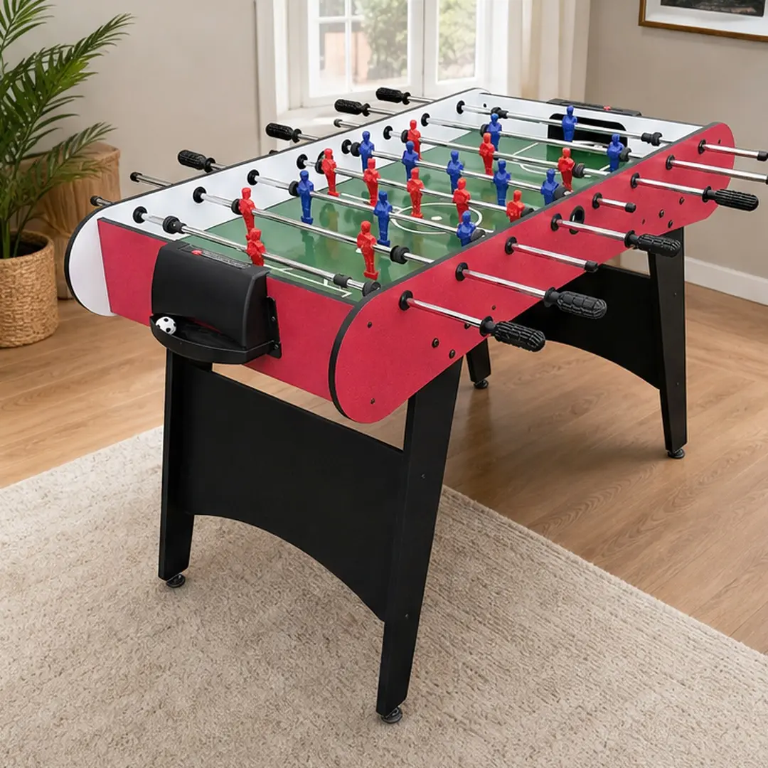 48-Inch ARCH Foosball Table (24.00in W x 48.00in D x 31.00in H) - MDF & Steel Construction with Wood Finish, Adjustable Play, 2 Plastic Balls, Easy Assembly, for Family Game Room, Friends, Fitness, Unisex, Sporty, American