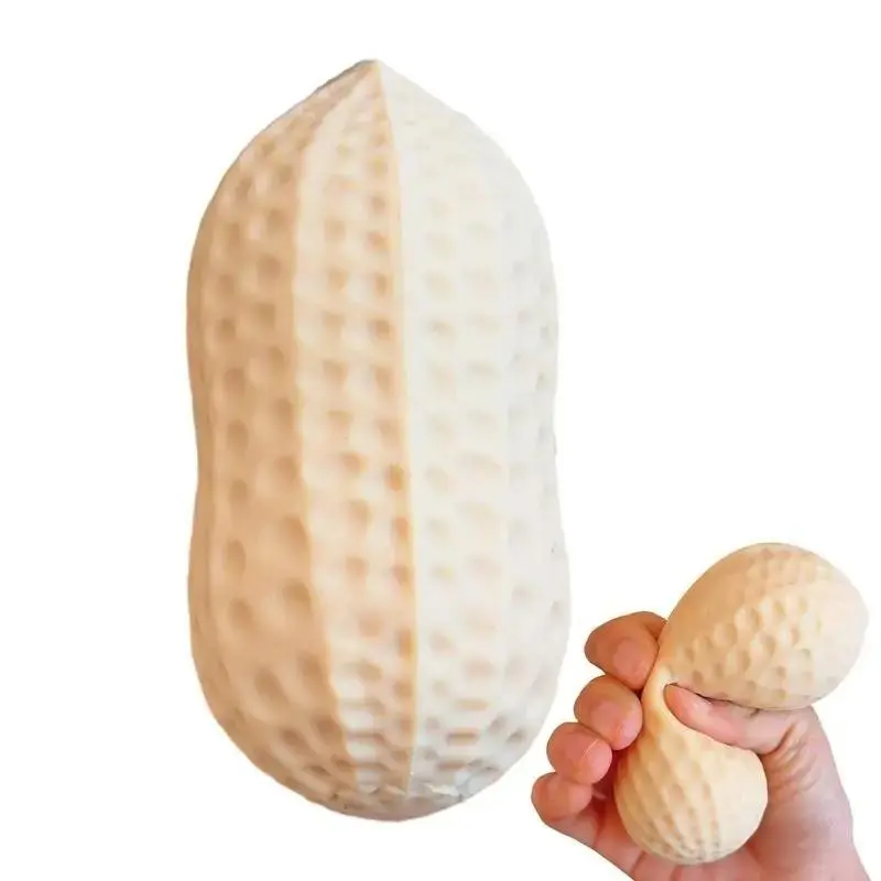 Large Soft Peanut Stress Relief Toy, Realistic Food Simulation, Slow Rebound, Pressure Release Gift, Comforting Sensory Plaything, Slow Rebound Squishies