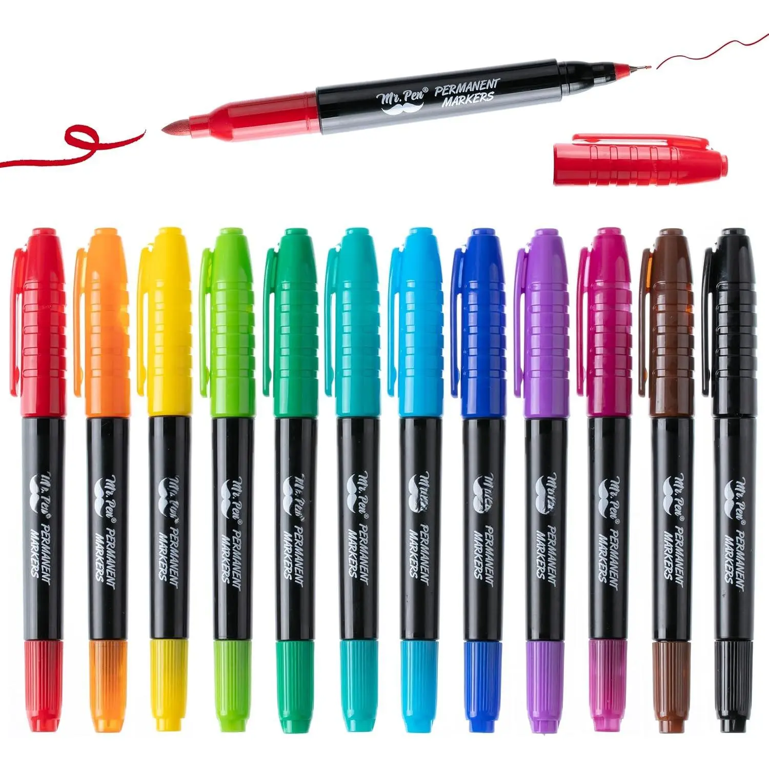 -  Tip Permanent Markers, 12 Pack, Fine & Ultra Fine Tip | Fine Tip Permanent Markers
