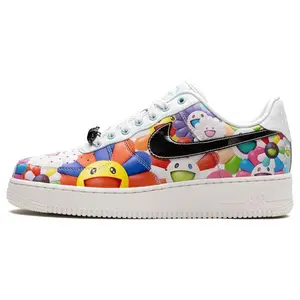 RTFKT x Nike Air Force 1 Murakami Drip Sneakers – Unisex, Comfortable, Non-Slip, Durable, Low-Top White and Green Verifiable, with credentials and supporting global authentication