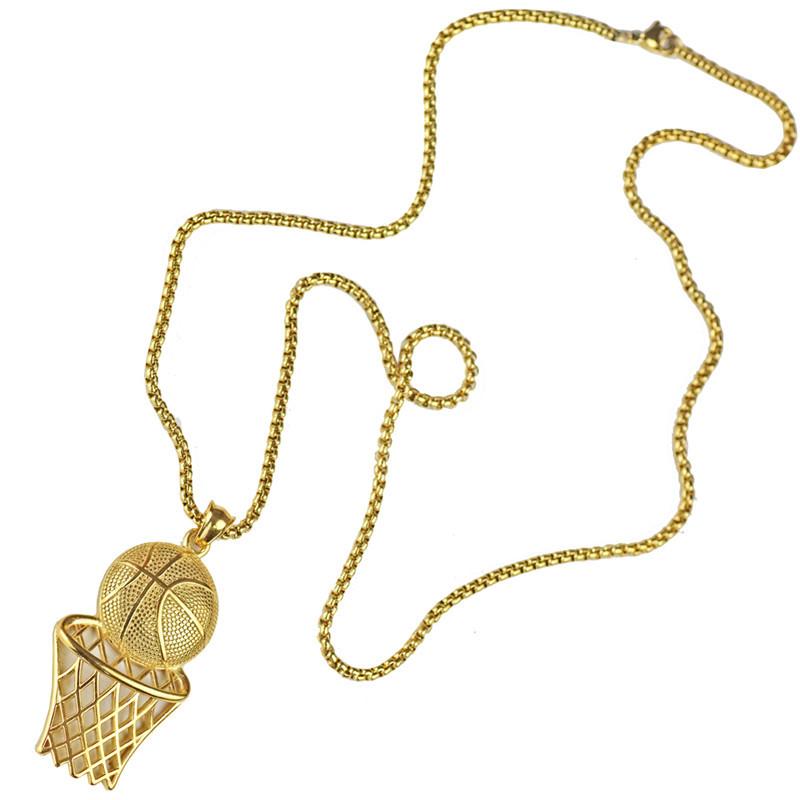Basketball hoop pendant hip-hop creative necklace - New product jewelry for sports accessories
