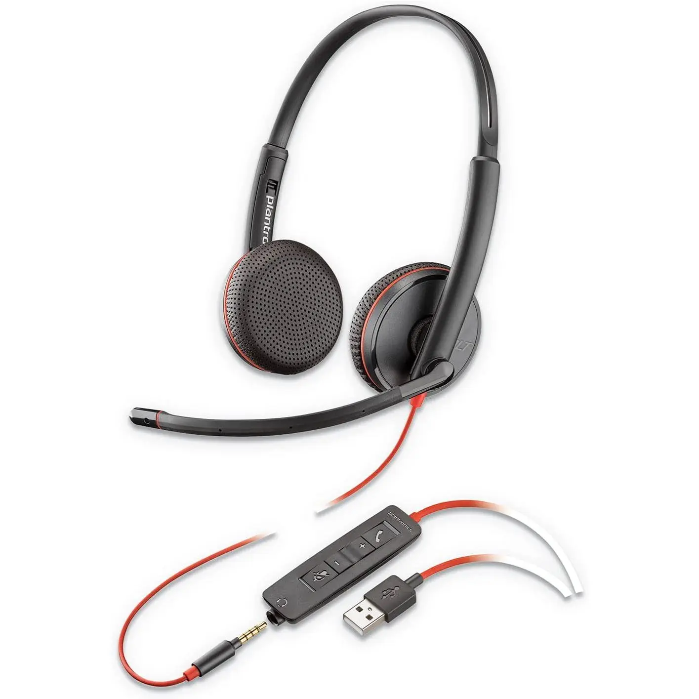 Plantronics Blackwire 3225 USB-A Headset, -Ear Mono Headset, Wired