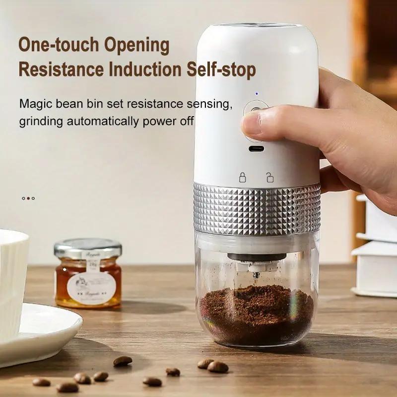Electric Coffee Grinder, USB Rechargeable Automatic Coffee Bean Grinding Machine, Portable Coffee Grinding Tool for Home Office Outdoor Camping Picnic, Coffee Accessories