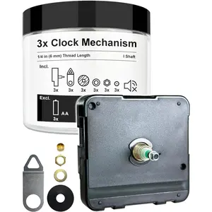 Operated Clock Mechanism  Silent, Quartz Movement with Hands and , DIY Repair  Kit for Wall & Desk Clocks Works