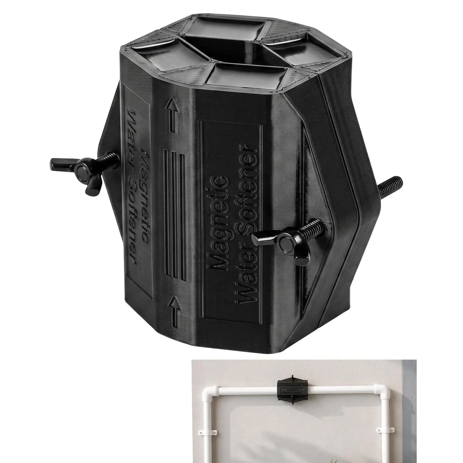 Water Conditioner –  Salt-Free Hard Water  System – Prevents Limescale & Protects  Plumbing – No-Tool Installation