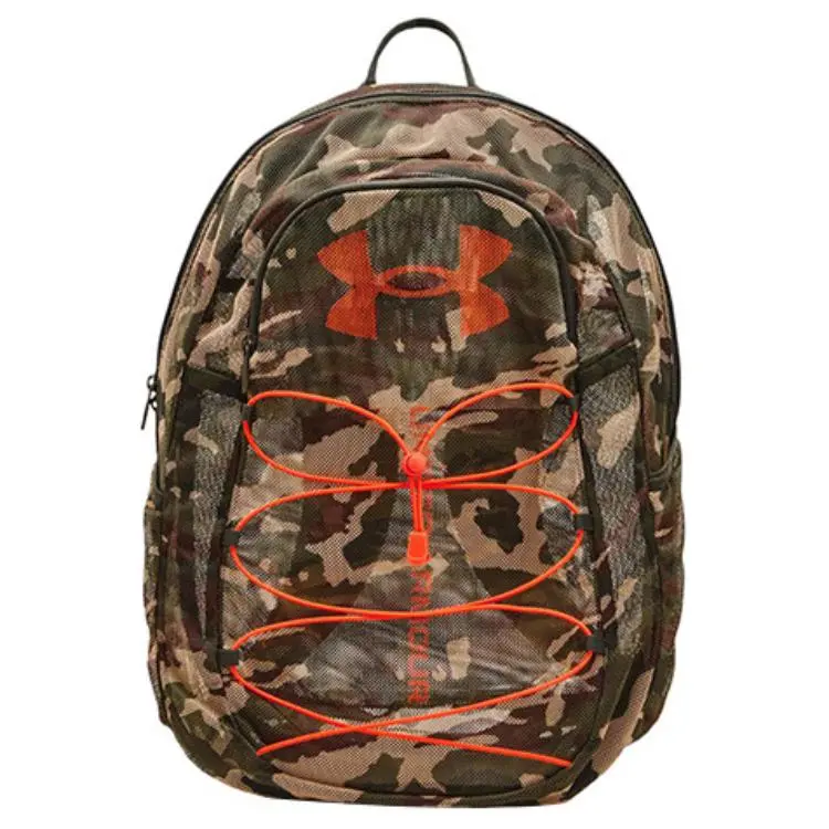 Under Armour UA Hustle Mesh Backpack for Men and Women, Baroque Green