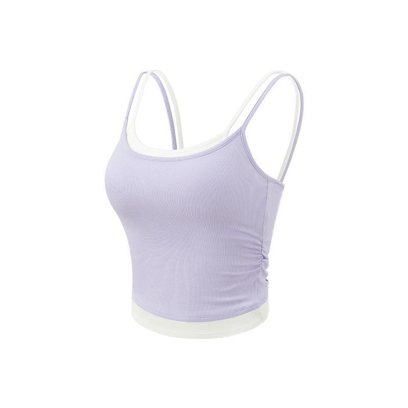 Fake Two-piece Fitness Yoga Bras Sexy Sling Beauty Back Fitness Push Up Sports Women Underwear Running Crop Top Yoga Clothes