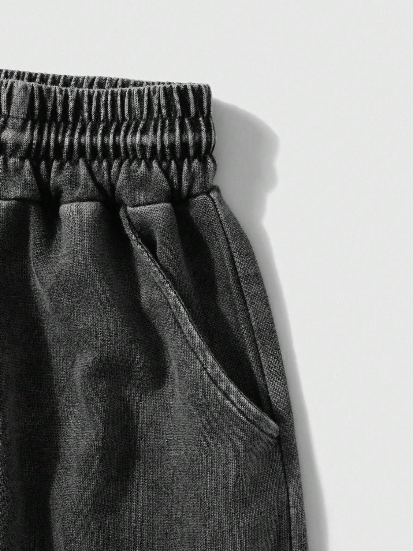 Men's Cross Print Wash Shorts, Loose Casual Fashion Graphic Shorts for Summer, Men's Bottoms for Daily Wear