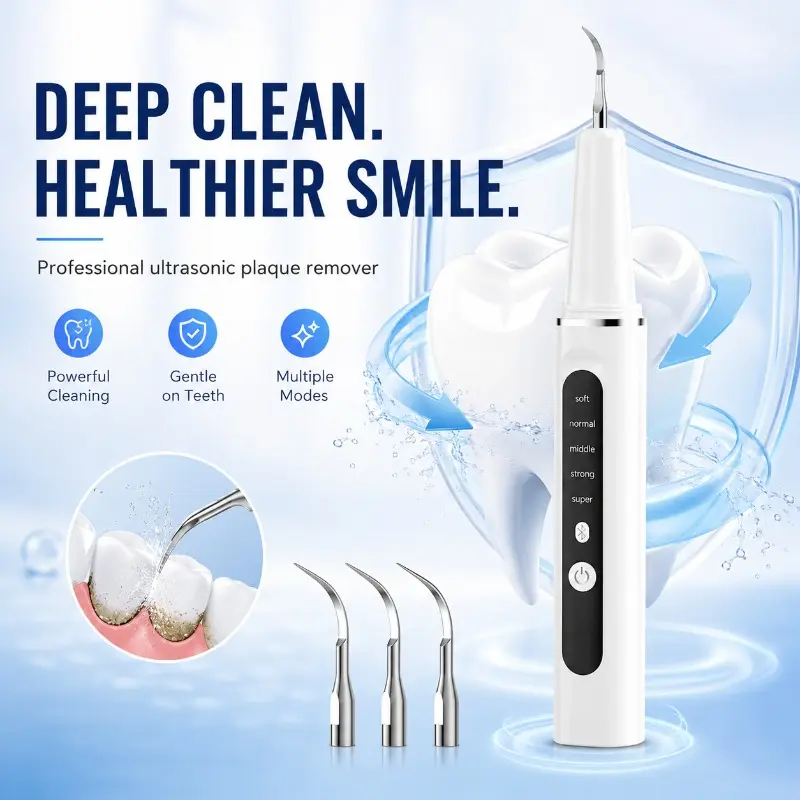 Dental Teeth Cleaning Kit Home Use Dental Scaler Electric Tooth Cleaner Teeth Cleaner for Oral Bacteria Removal