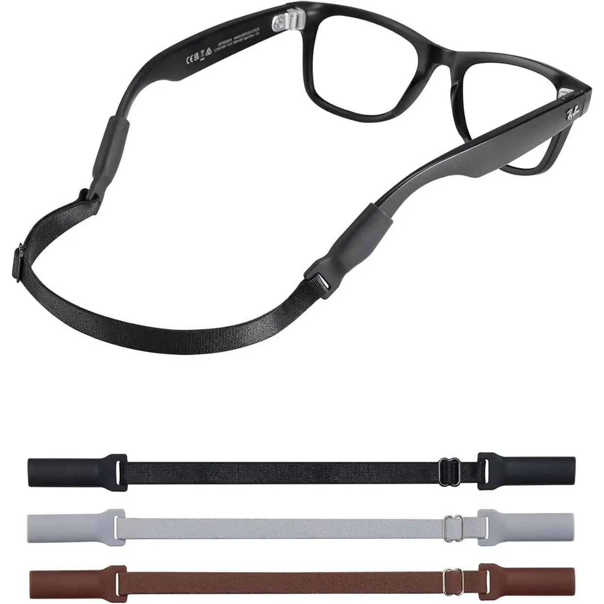 Glasses Strap for Rayban Meta Ai Glasses, No Tail Adjustable Sunglass & Eyeglasses Straps for Men Women Kids, Eye Glasses Holders Around Neck,Eyewear Retainer Lanyard-3pcs 14In(Multy Color)