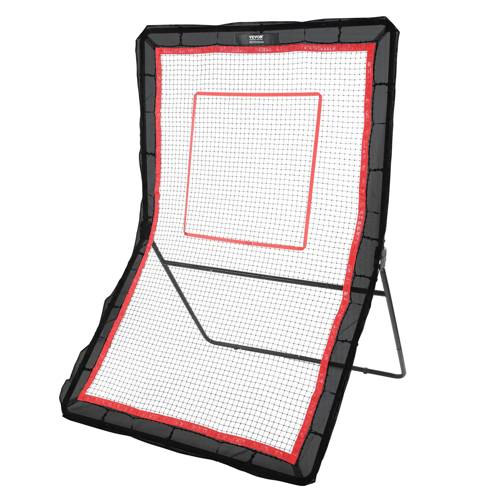 VEVOR 5x7 Ft Lacrosse Rebounder for Backyard, Durable Adjustable Angles Training Screen with Target, Enhances Ball Control Accuracy for Volleyball, Baseball, Softball Shooting Practice, Durability