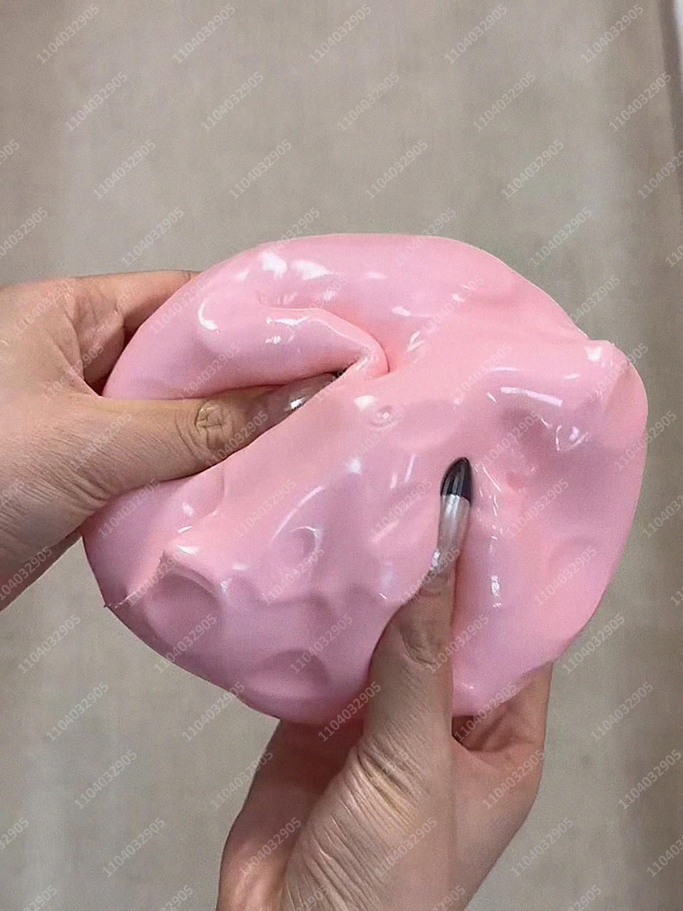 Jumbo Cheese Cube Stress Ball | Moldable Squeeze Fidget Toy | Non-Bounce ASMR Sensory Relief Desk Toy for Kids & Adults