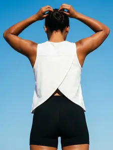 Spring/Summer Women's Sporty Quick-Dry Tank Top, Breathable Loose-Fit Fitness Yoga Running T-Shirt, Sleeveless Sports Vest, Casual Top, Sleeveless Gym Top, Athletic Tank