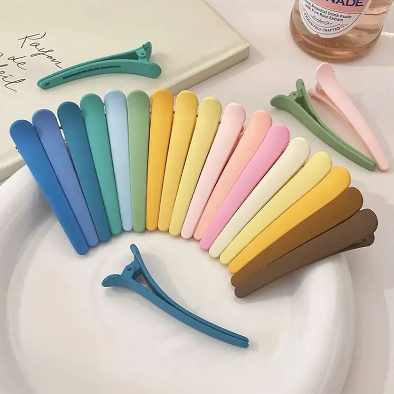 4Pcs Colorful Duckbill Hair Clips, Hair Sectioning Clips for Styling, Plastic Hair Clamps for DIY Hairstyles, Hairdressing & Salon Use