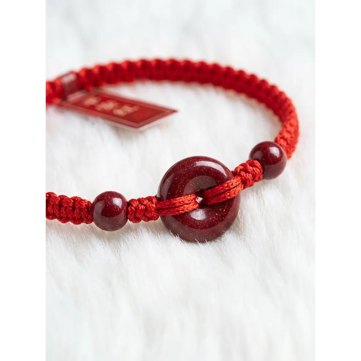 Cinnabar Red String Bracelet Pair, Hand-Woven Adjustable Anklet for Men and Women with a Lucky Health Buckle for Peace and Birth Year
