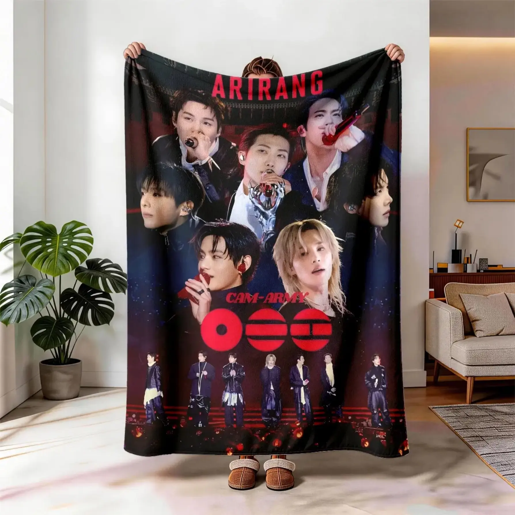 Arirang Cam-Army Flannel Throw Blanket Large Military Camouflage Soft Warm Plush Fleece Cozy Tactical Room Decor Bedding Couch Sofa Cover Travel Camping Outdoors Gift
