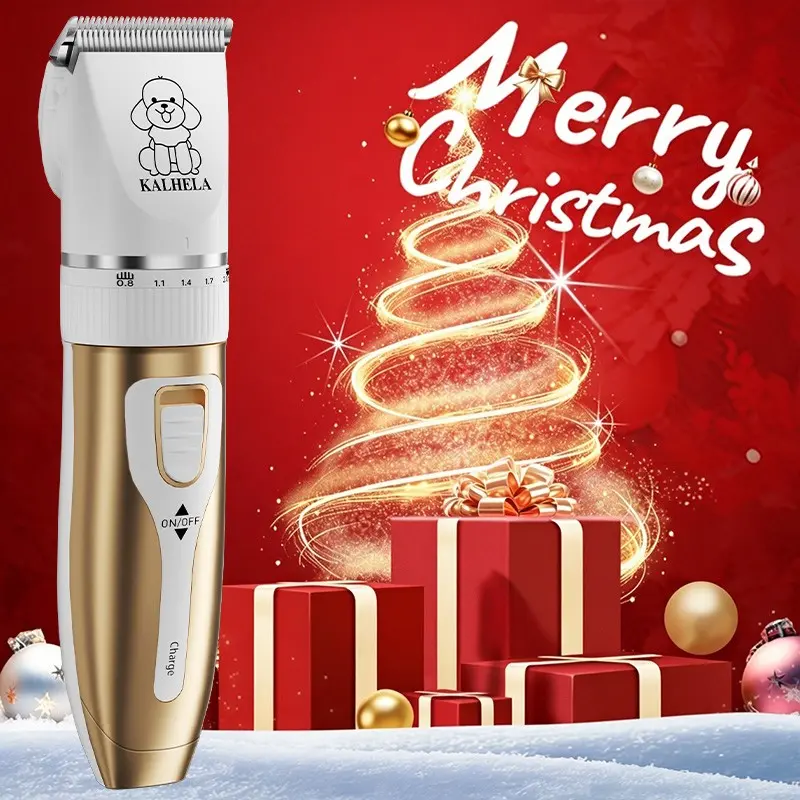 Christmas Halloween Pet Electric Clipper, Professional Grooming Tool, Precision Blade, Easy Pet Hair Trimming, Gift Idea