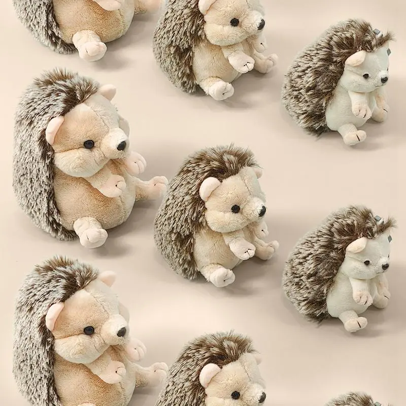 Cute Hedgehog Plush Toy Stuffed Animal Sleeping Companion Doll for Room Decor Adorable Birthday Gift