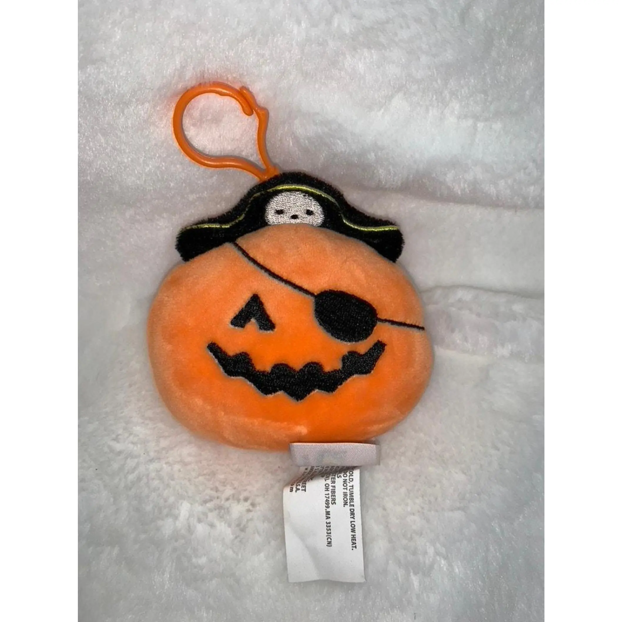 Squishmallows Paxton Pirate Pumpkin Plush Keychain Backpack Clip