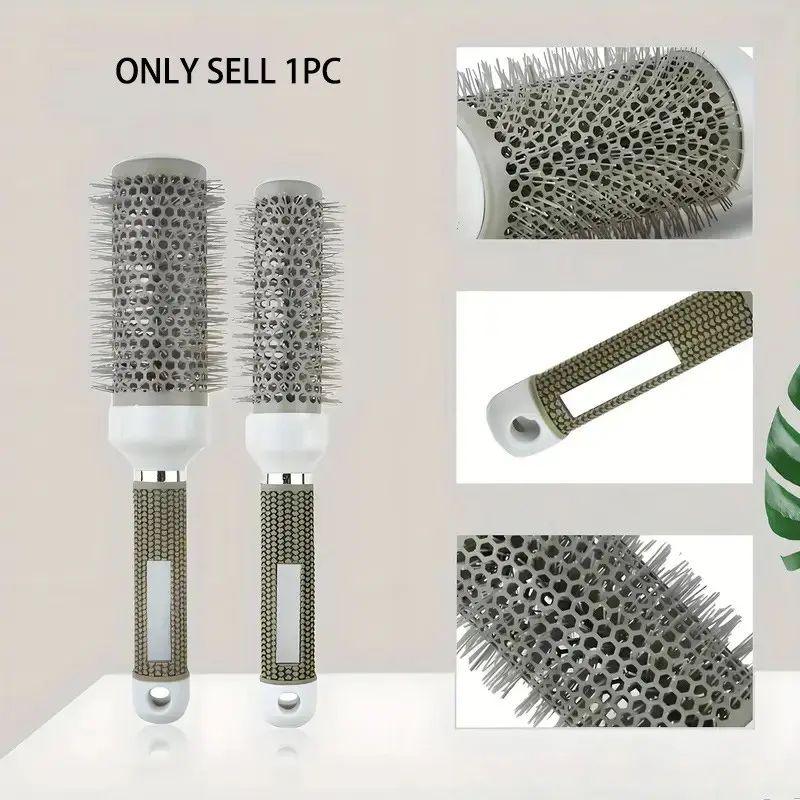 Roll Comb for Hair Styling, Ceramic Air Roller Brush, Multi-Functional Aluminum Tube Comb, Comb Type, Anti-Static, Dry/wet Use, Hair Styling Tools
