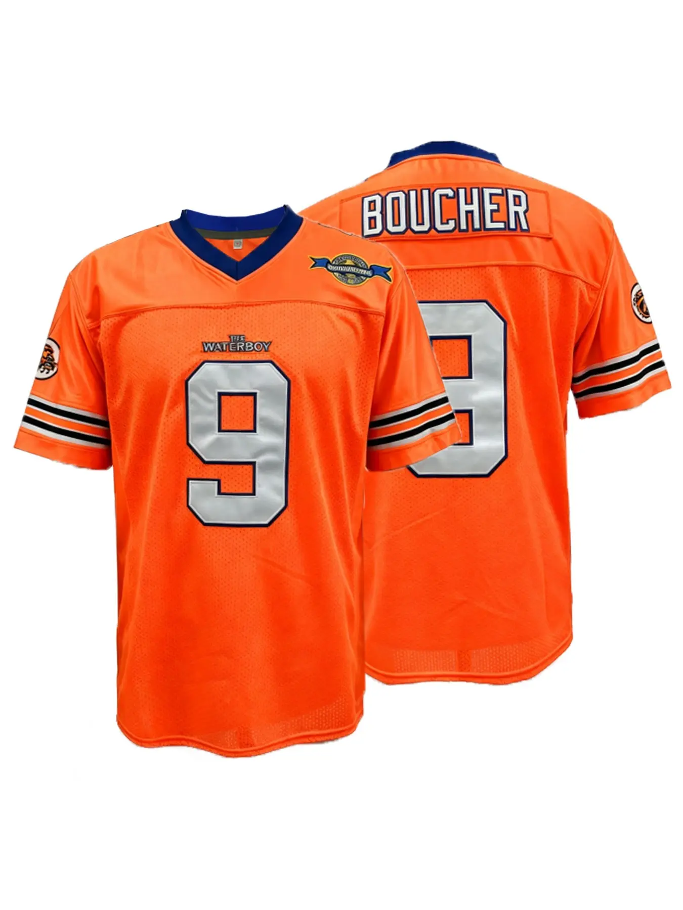 Men's #9 The Waterboy Classic Football Jersey Orange Stitched Retro Mesh High Quality Embroidered Movie Fan Sports Shirt Sports Tops