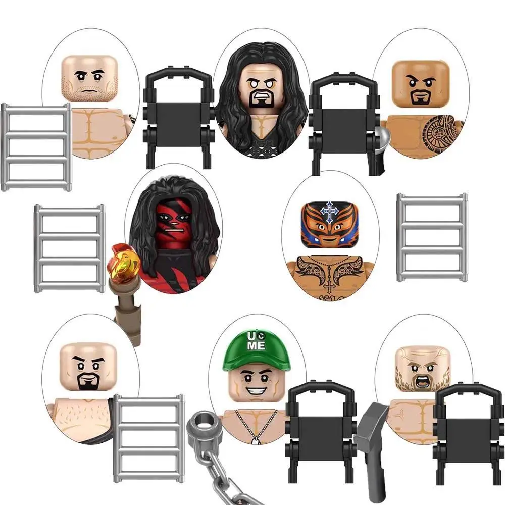 2026 Hot TP1064 WWE Wrestling Superstar Doll Building Blocks Action Figures, Collectible Puzzle Model Bricks, Unisex Toy Gifts for Wrestling Fans Ages 7+, Ornament Accessories