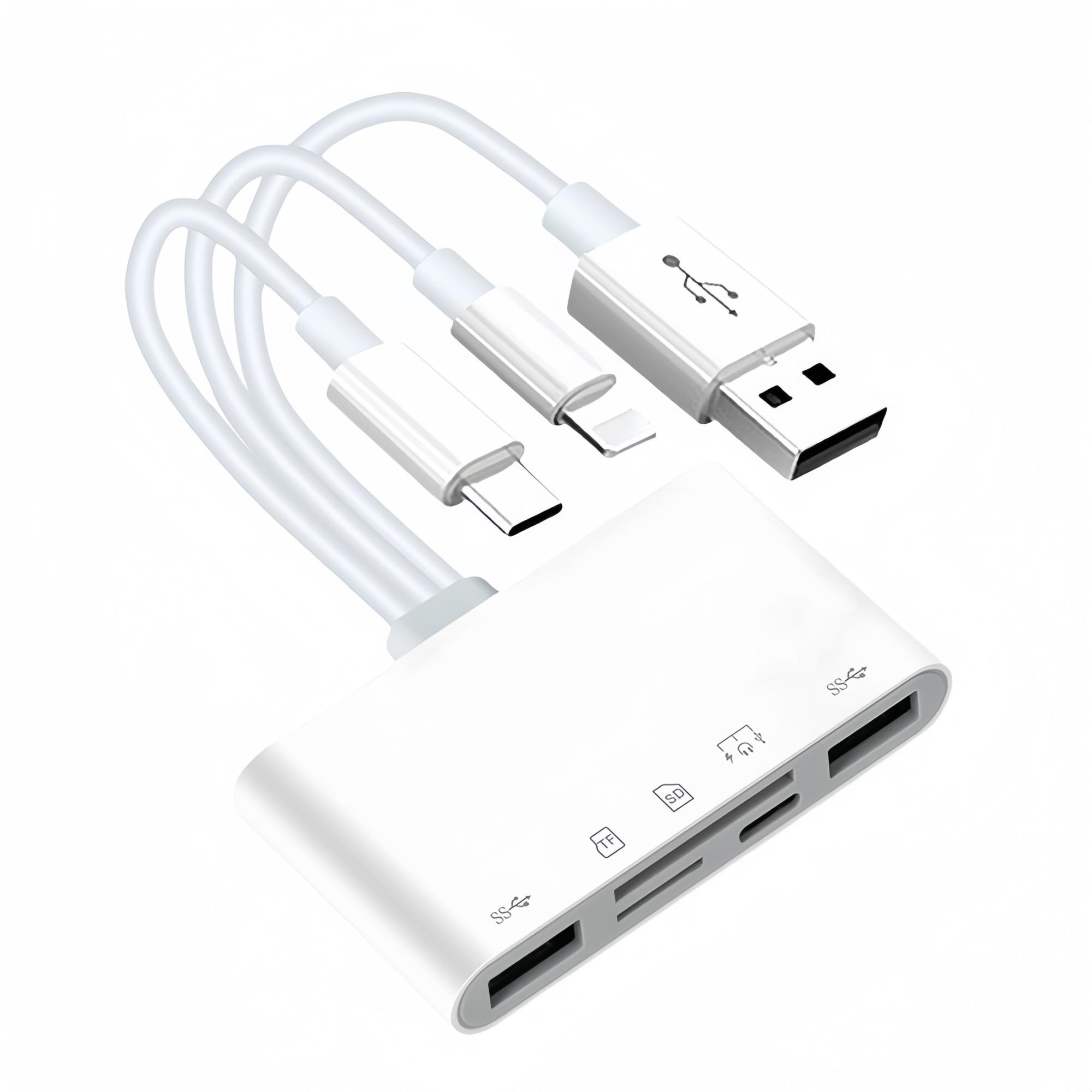 USB 3.0 Type-C Card Reader, Multi-functional Card Reader, Plug and Play Card Reader Compatible with iPhone & Android Type-C, Phone Accessories, USB C Interface