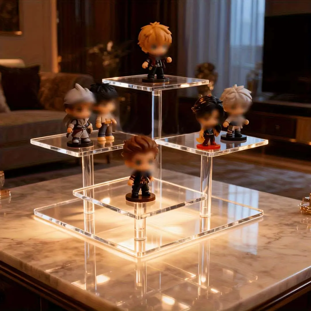 1 Set Of Multifunctional Acrylic Display Stand, Acrylic Display Rack  Suitable For Personal Collection And Commercial Storage Display  High Transparency  Sturdy  Suitable For Cosmetics Collectibles  Cupcakes  Suitable For All Scene Display Stands
