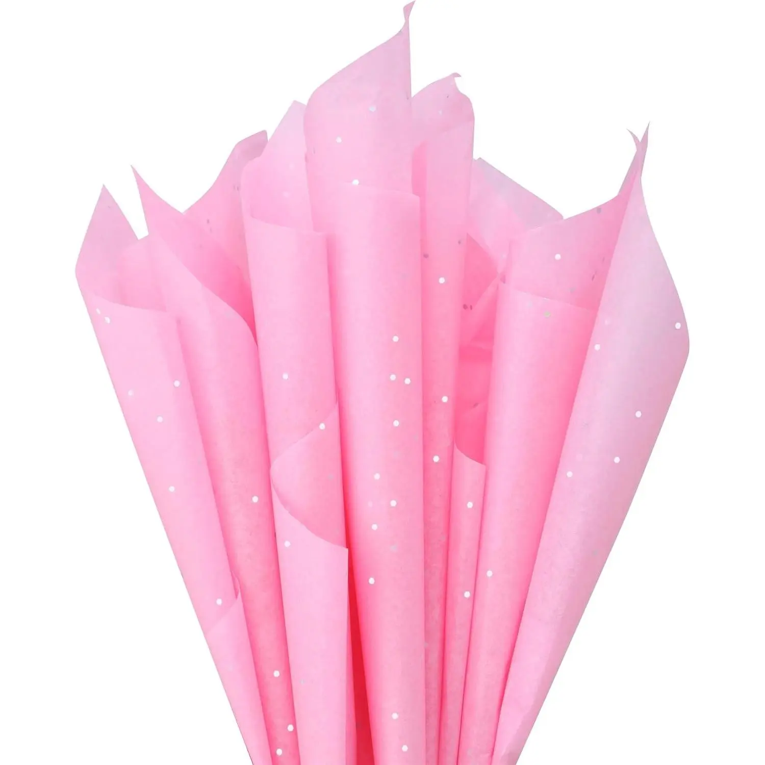36 Square Sheets Glitter Pink Tissue Paper - 20x20 in Sparkling Wrap for Gift Bags, Crafts, Party Packaging, Square Sheet
