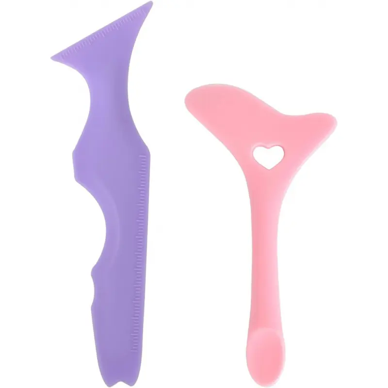2Pcs Silicone Eyeliner Stencil Silicone Winged Eyeliner Tool Reusable Eyeliner Stencils Aid Tool Multi-Purpose Eye Make-Up Tool for Makeup Eyelash Eyeshadow Eyeliner Applicator Cosmetic Tools