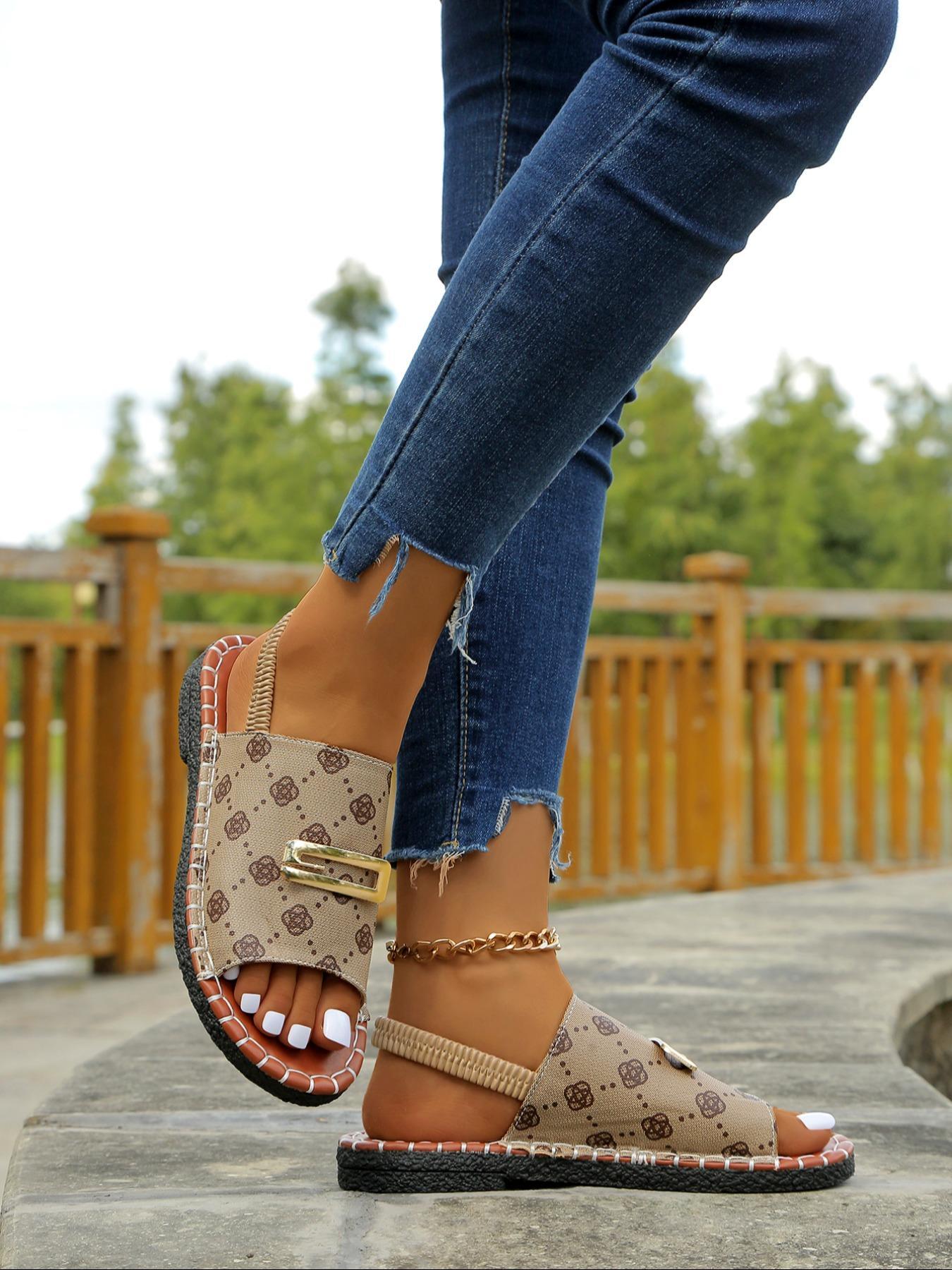 Women's Fashionable Slingback Sandals, 2024 New Style Casual Comfortable Lightweight Sandals for Outdoor, All-match Commuter Shoes for Daily Wear