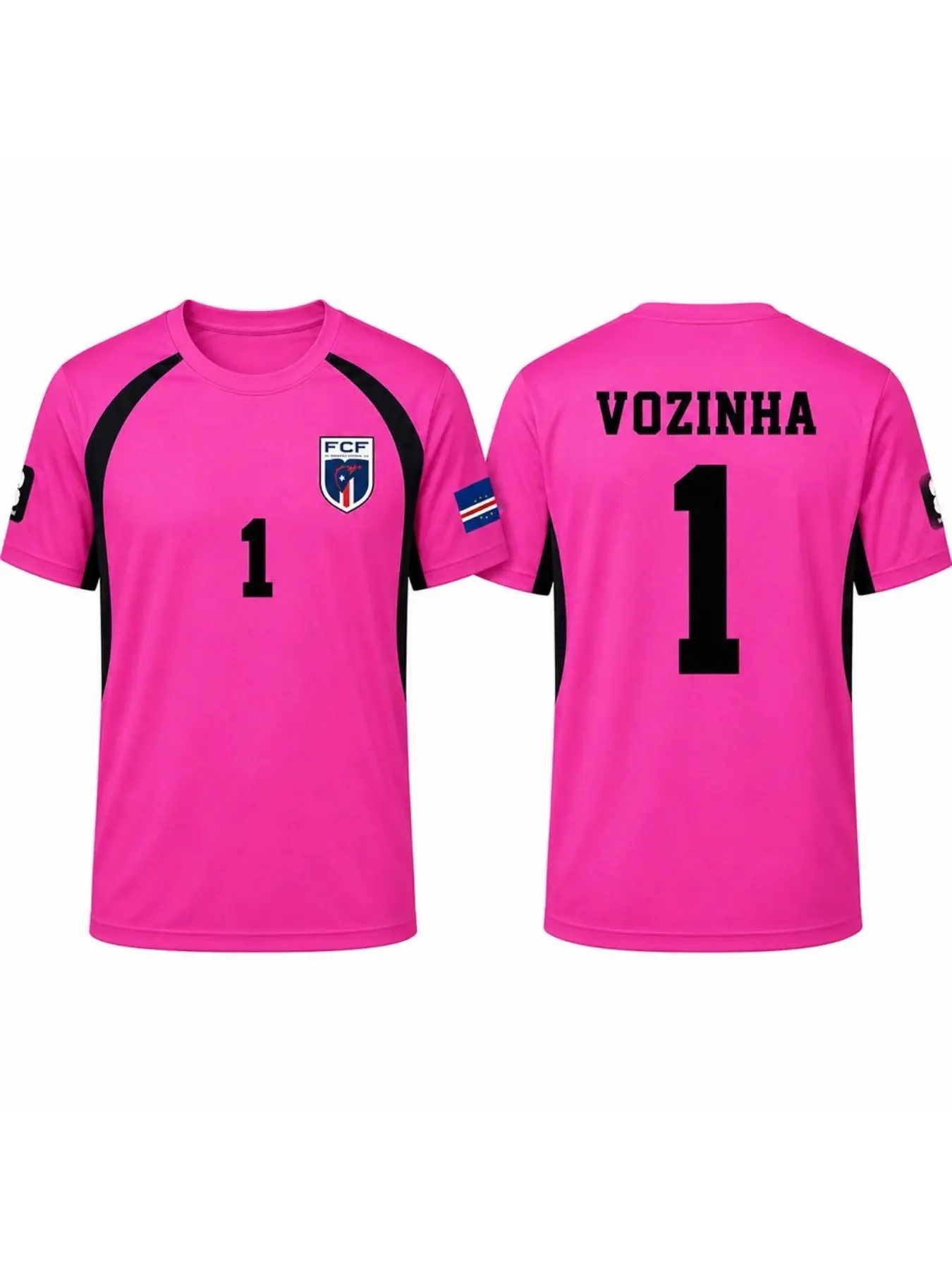 2026 Summer New Cape Verde Men's and Women's Soccer Goalkeeper No.13D Print Short Sleeve, Breathable Outdoor Sports Round Neck Top, Goalie Jersey