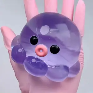 Octopus-Shaped Soft Silicone Bubble Squeeze Toy - SleekHush Slow-Rising Kawaii Squishies, Fidgets Squishies for Stress Relief, Anxiety Fidgets Indoor Leisure Accessory