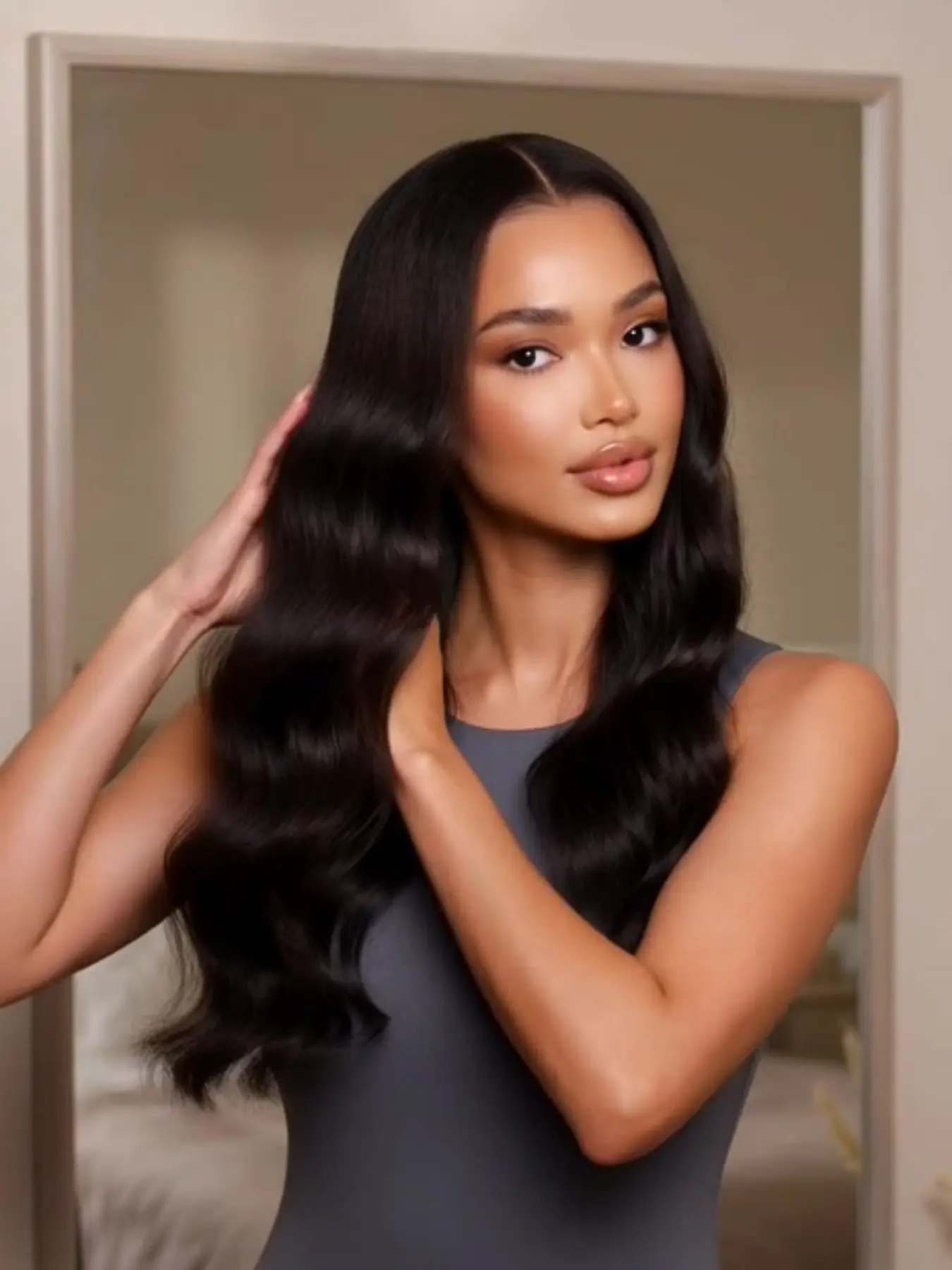 Natural Pre Plucked Pre Cut Baby Hair 5x5 HD Transparent Lace Front Body Wave Wig 180% Density Glueless Put On And Go Human Hair Wig Lace Front Wigs