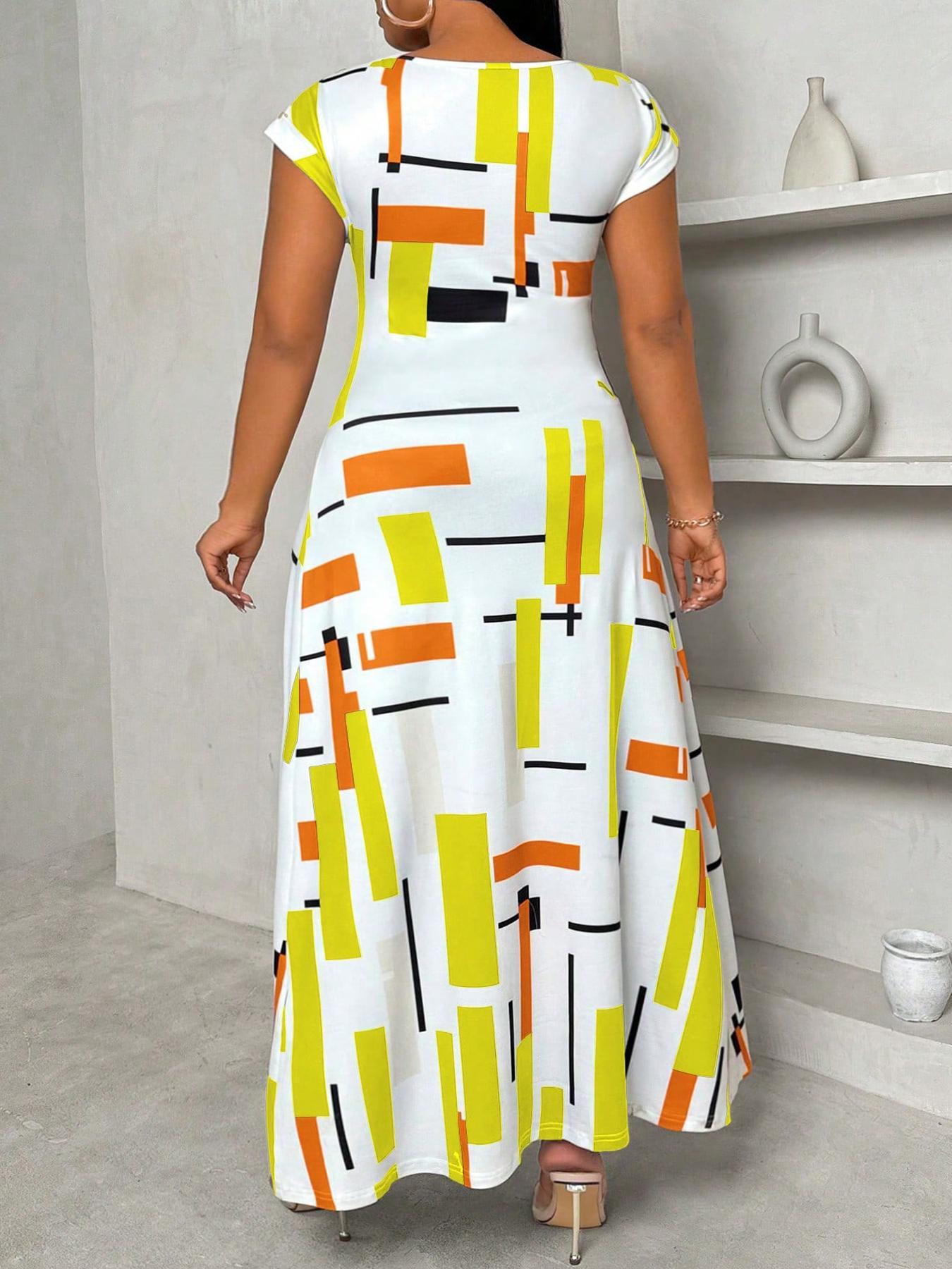 Plus Size Striped Print Round Neck Tee, Casual Long Sleeve Crew Neck Fitted T-shirt for Daily Wear, Women Plus Clothing for All Seasons, Summer Clothes Women