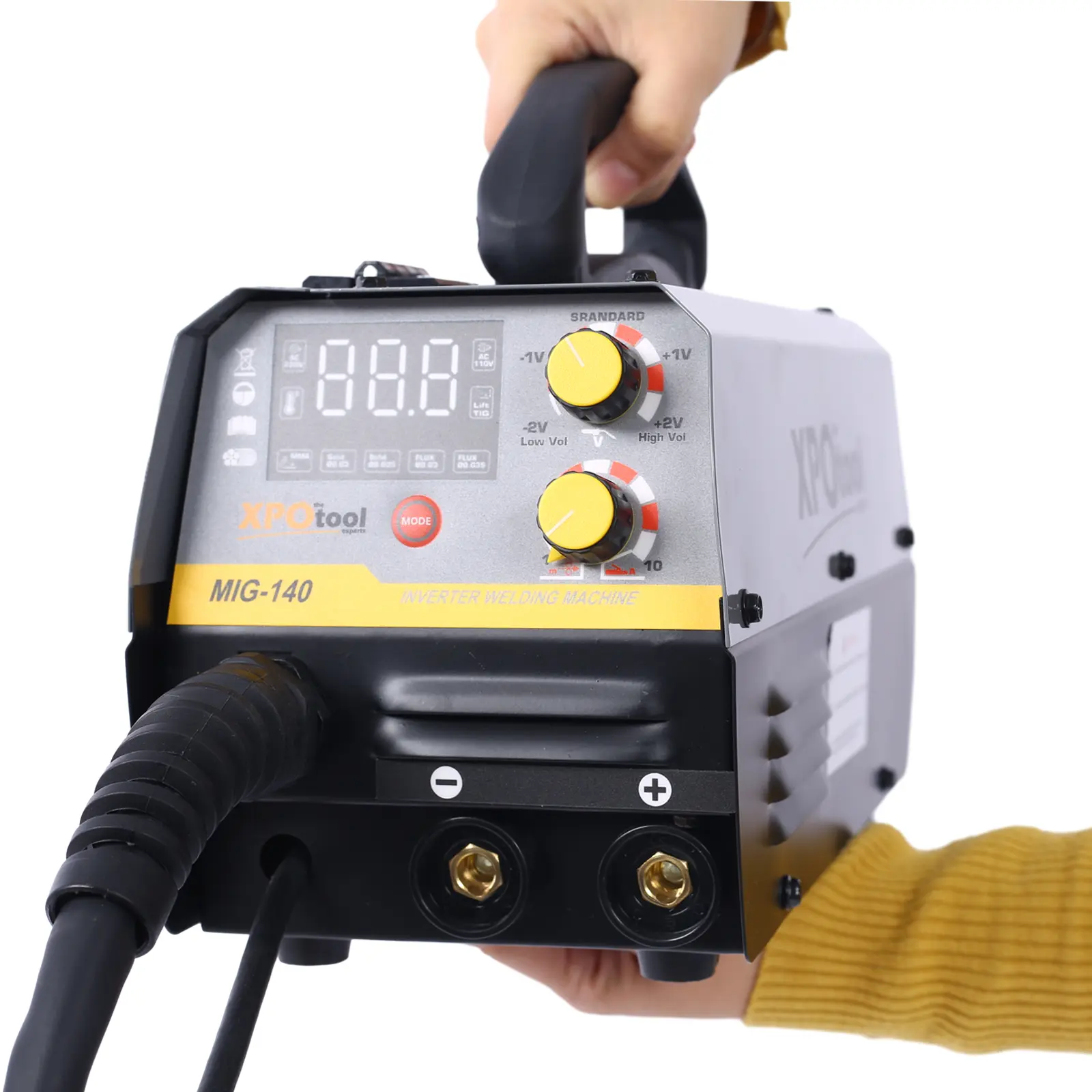 140A 110V ARC Welding Machine - 4-in-1 Mode Flux Core Gasless, Solid Wire, Lift TIG, Stick Welder for Auto Body Repair, Steel Metals, Home DIY Garage Workshop