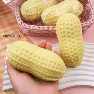 Peanut Stress Ball Crunchy Squeeze Ball, Buttery-Soft Feel Fidget Toy, Asmr Sensory Anti-Stress Toy, Unisex Stress Relief Toy, Squishy Stress Balls, Fidget Balls