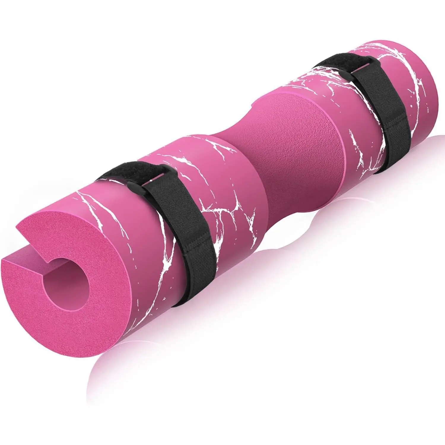 Contoured Barbell Neck and Shoulder Protector, High-Dense Padding for Squat, Lunge & Hip Thrust Work Outs, Fits Standard & Olympic Bars, Work Out, Gym, Quick Fix, Barbell Squat Pad, Sturdy And Durable, Easy To Pack, Dense Foam, Secure Straps, Portable, Ve