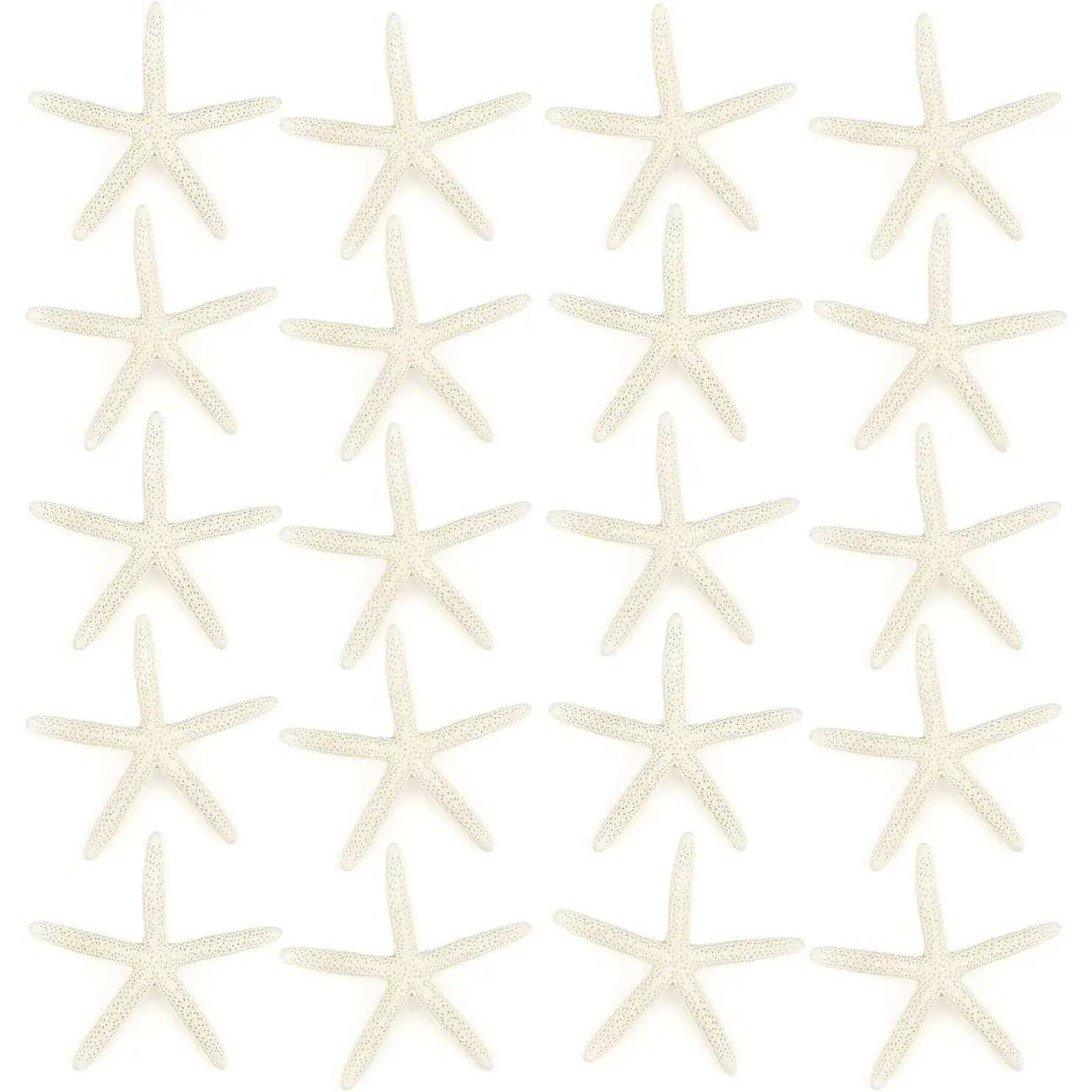 20 Pcs Natural White Starfish 2.5" to 4" - Seashell Starfish Decorations for Wedding Beach Theme Party Home Decor, DIY Crafts, Fish Tank OrnamentsGift