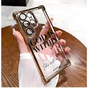 God Is Within Her Bible Pattern Luxury Fashionable Ins Four Corner Airbag Anti-drop,Slip Phone Cases for Samsung Galaxy S26 S25 S24 S23 S22 FE Plus Ultra EDGE Soft Back Shockproof Cover,To Family,Boy,Girl,Friends,Man,Women As A Birthday Gift