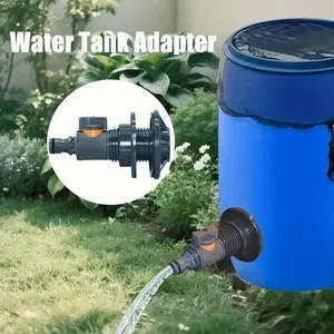PVC Ibc Container Adapter 2 Pack, Water Tank Spigot Connector, 1/2 Inch Dn15 Fittings, Quick Connect for Irrigation