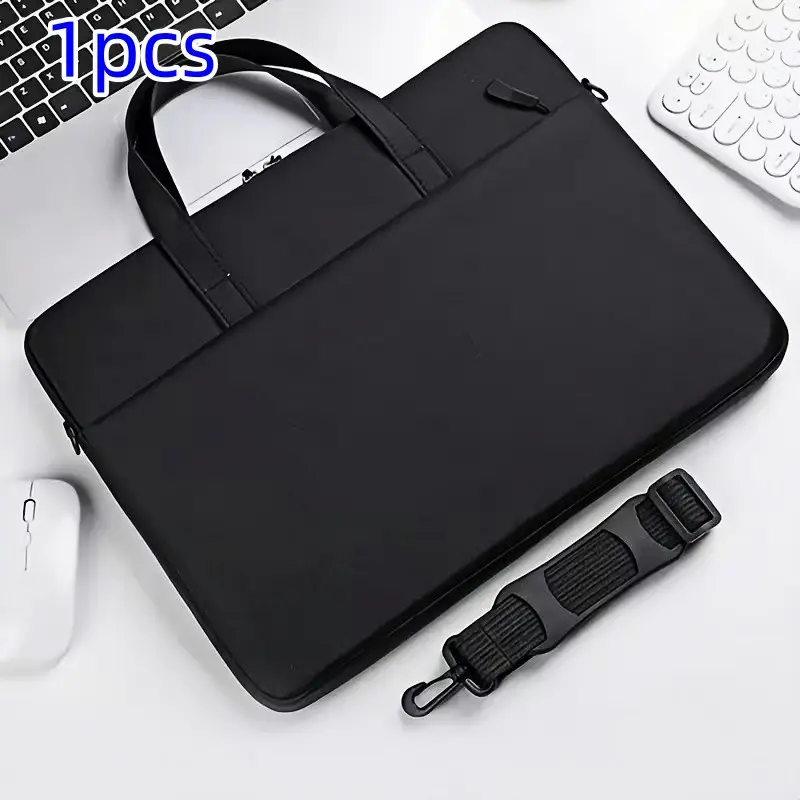 Portable Laptop Bag, Simple Color Lightweight Design, Business Travel Computer Case, Zipper Crossbody Office Backpack, Backpacks For Laptops, Laptop Work Bags