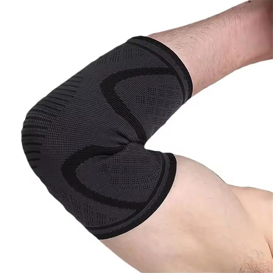 1 Pc Elastic Elbow Support Sleeve for Gym Fitness Nylon Protective Pad Sweat Absorbing Arm Brace Sports Safety for Basketball Game Protective Sleeves