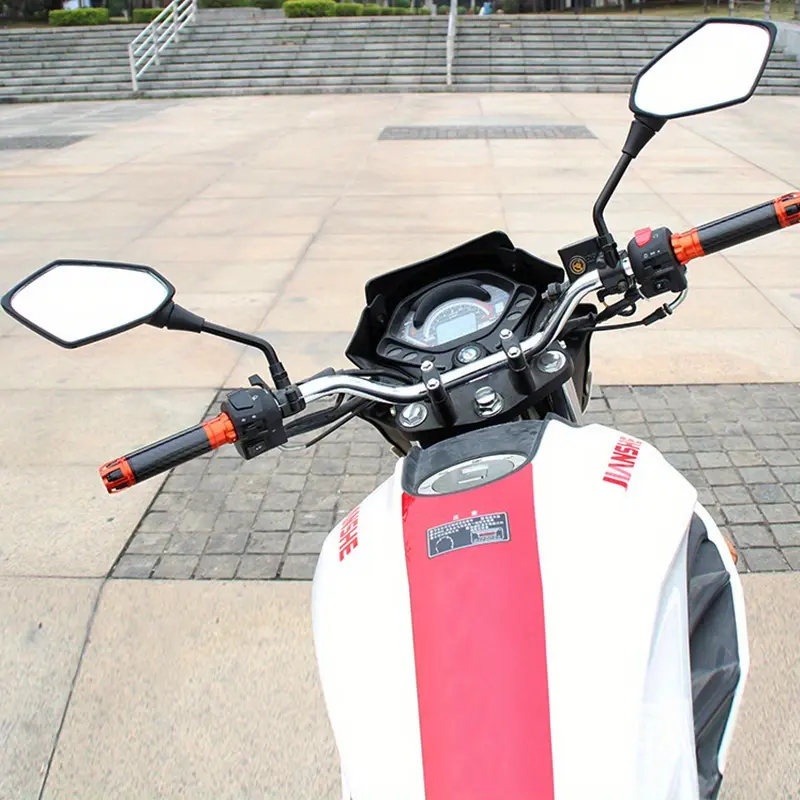 1Pair Universial 8mm 10mm Motorcycle Miraror Scooter E-Bike Rearview Mirrors Electromobile Back Side Convex Mirror